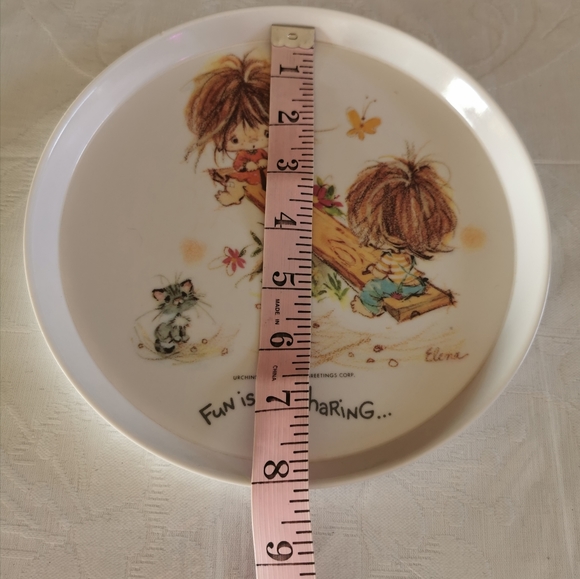 Vintage American Greetings Urchin Melamine Plate - Picture 4 of 4